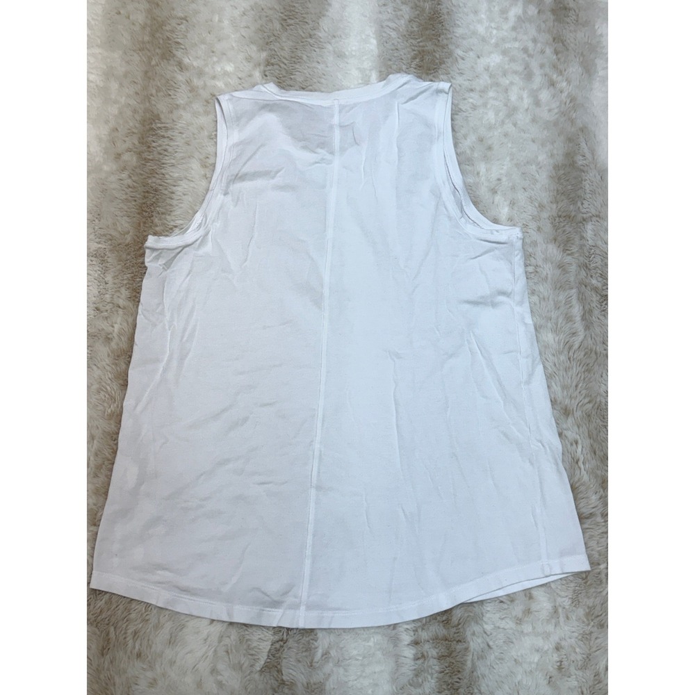 Calia‎ Tank Top Women Size M White Good Sleeveless Crew Neck Activewear - Picture 6 of 7